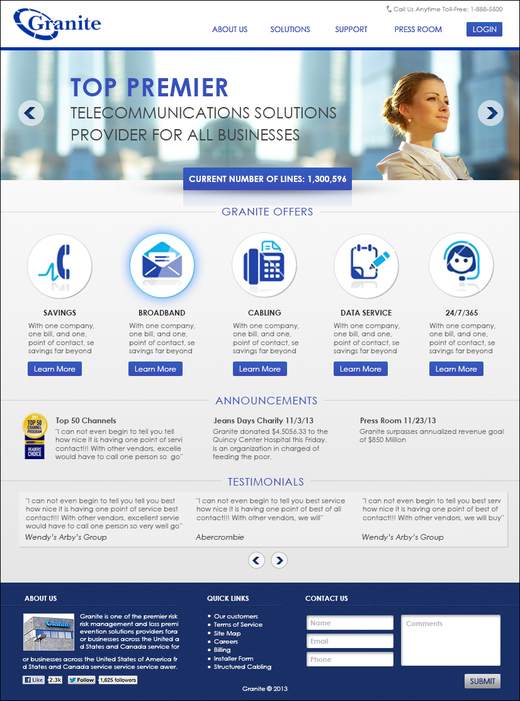 Granite Telecommunications — corporate site