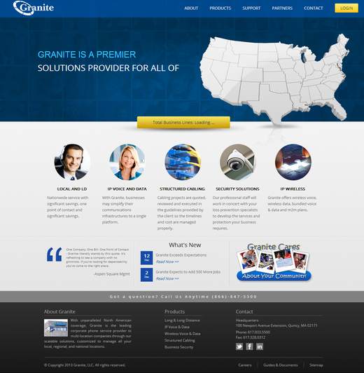 Corporate site — national coverage build