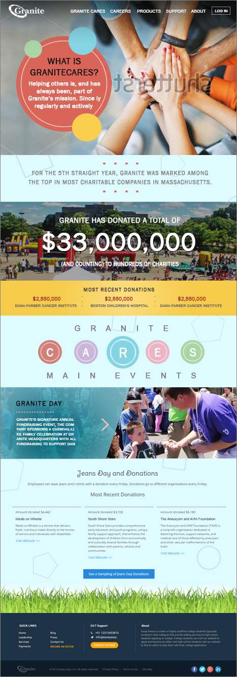 GraniteCares — campaign page