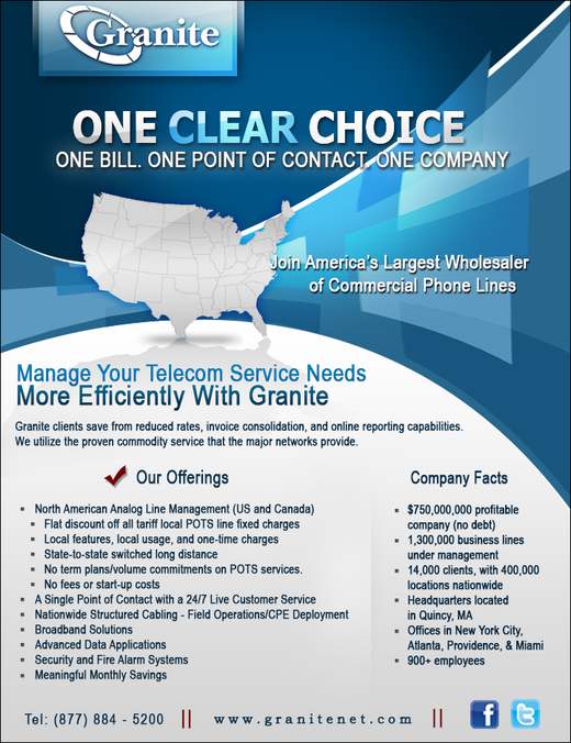 Telecom services flyer