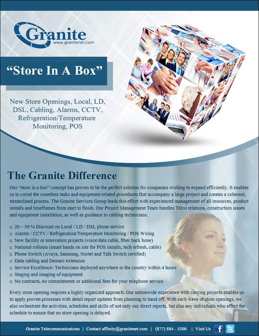"Store in a Box" program flyer