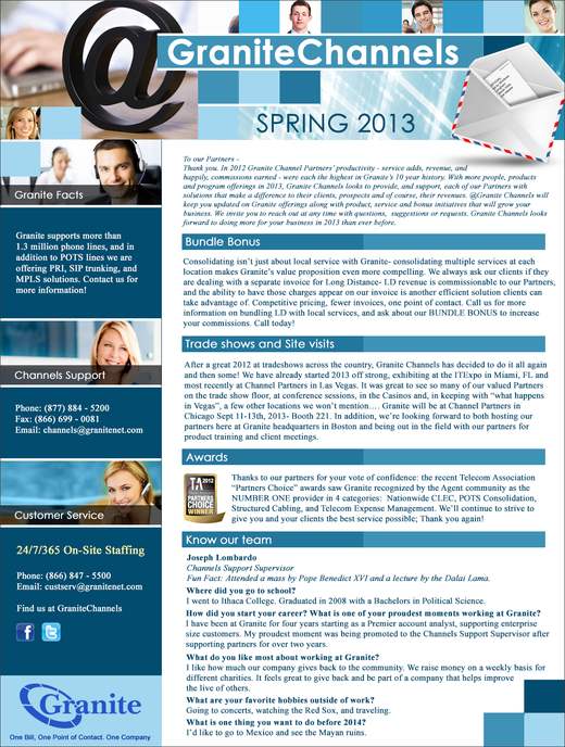 Partner newsletter, Spring 2013