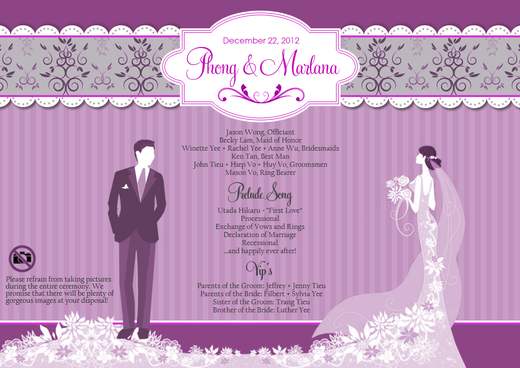 Wedding program